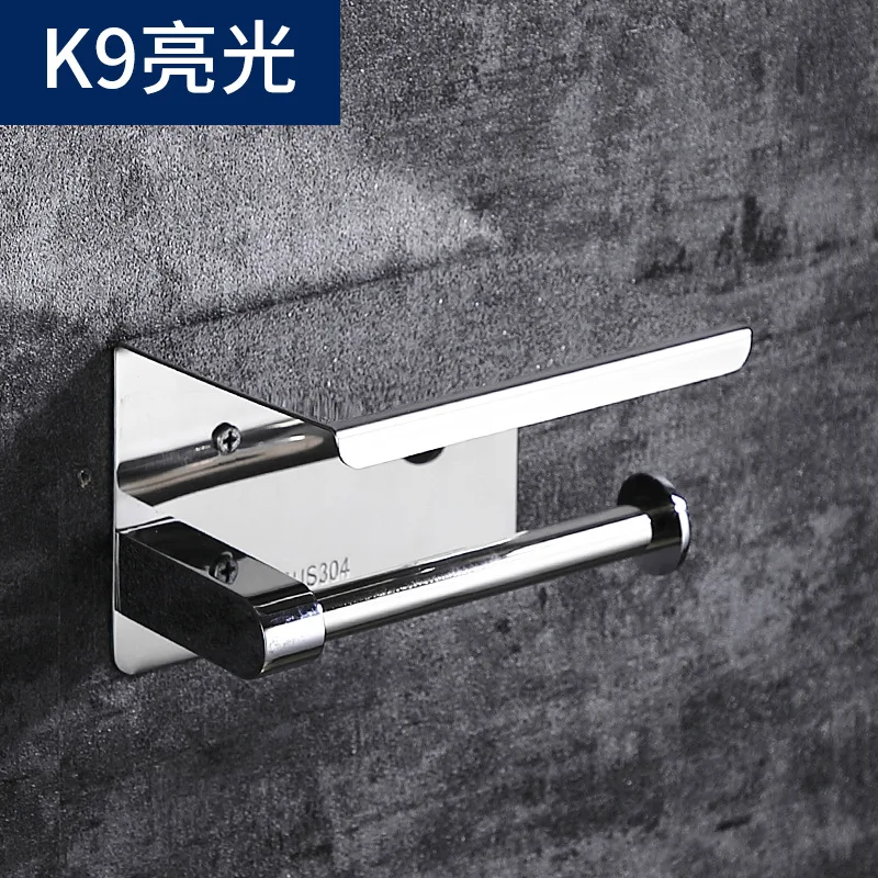 

304 Stainless Steel Tissue Box Roll Stand Mobile Phone Stand Toilet Paper Holder Bathroom Tissue Holder