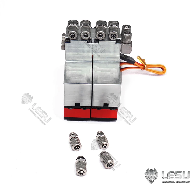 Verkaufen LESU 2CH Richtungs Ventil Servo Für 1/14 RC Hydraulische Bagger Dumper Lkw Loader TAMIYA DIY Modell Auto
