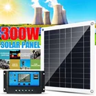 Комплект панелей солнечных батарей 300 Вт, 12 В, USB-зарядка, панель солнечных батарей, контроллер, Портативные водонепроницаемые солнечные батареи для телефона, RV, автомобиля, прокладки MP3