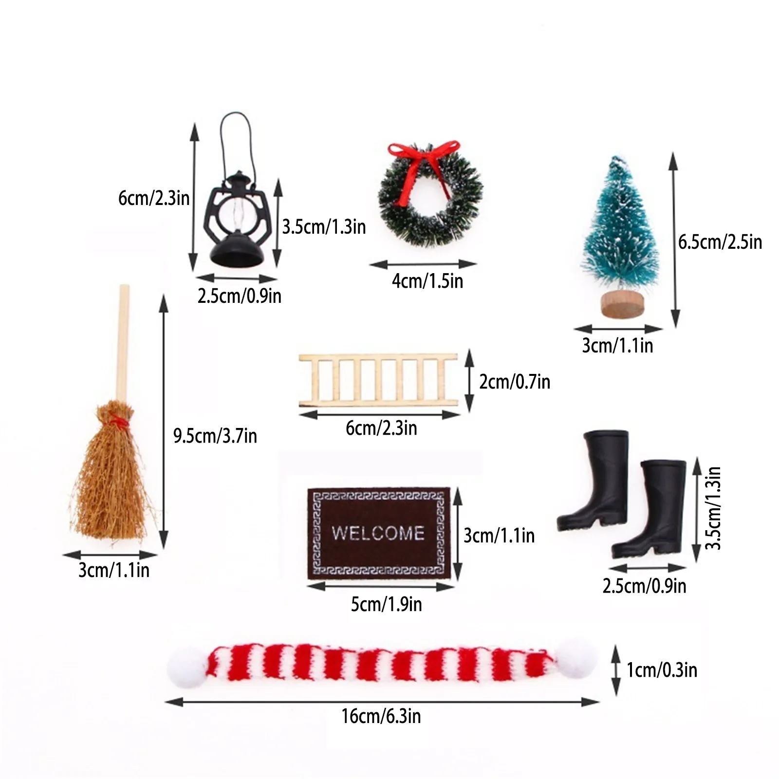 

Christmas Miniature House Decoration Set Christmas Miniature Scene Ornaments
