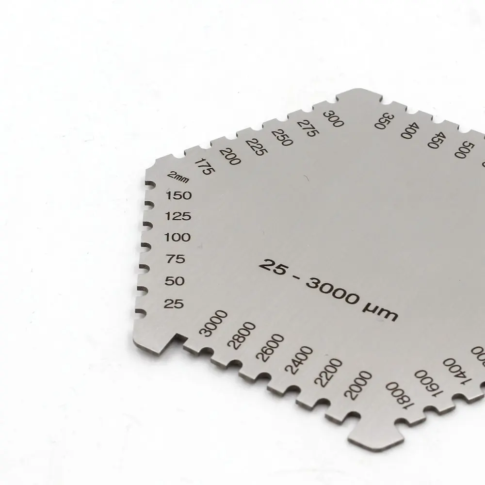 25 2000 квадратная влажная пленка расческа алюминиевая мембранная толщиномер 3000um