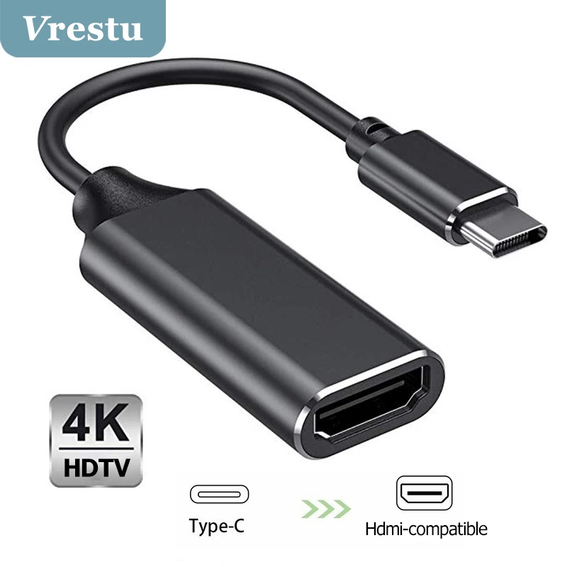 Type-C на Hdmi-совместимый женский USBC адаптер Папа-мама 4K30Hz HD TV конвертер UHD видео для