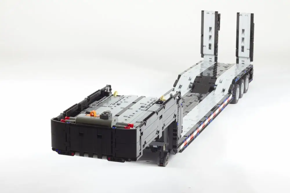 2021 High-Tech New MOC RC Power Mobile Building low loader with ramps Carriage Towing head Children's birthday gift | Игрушки и