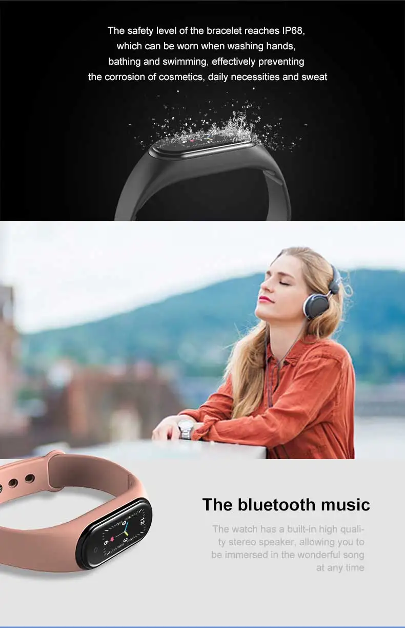 

M5 Watch Smart band watch Pedometers Bracelet Wristband IP68 Sports Portable Fitness Activity Tracker Pedometer Equipment
