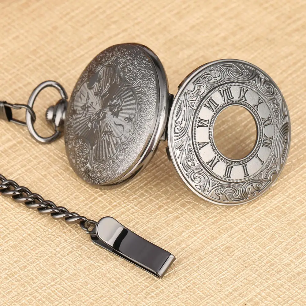 Антиквариатные карманные часы для карвинга по дереву Кварцевые брелок кулон с