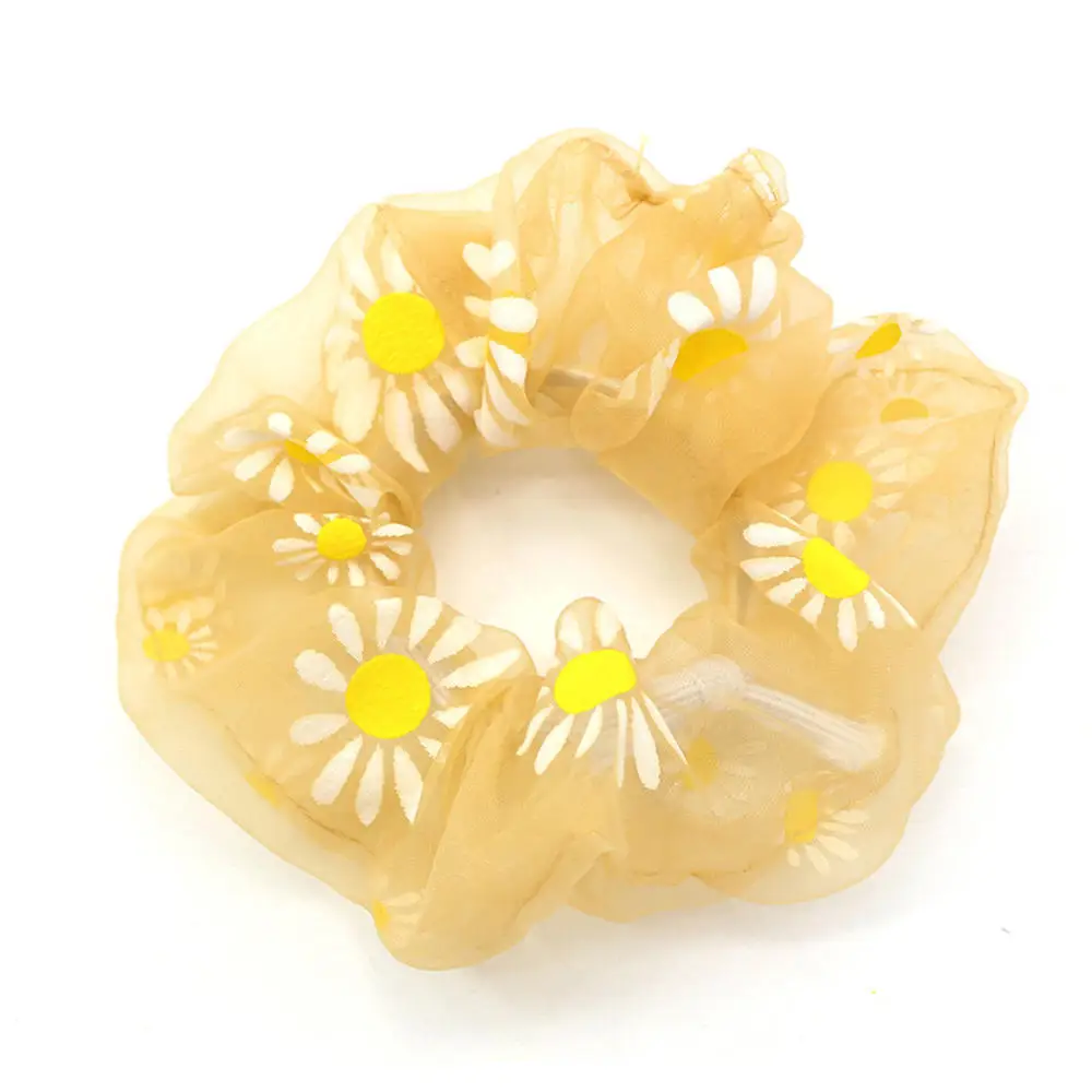 1 шт. для женщин и девочек Прозрачная сетка Вышитые Маленькая Маргаритка ободки