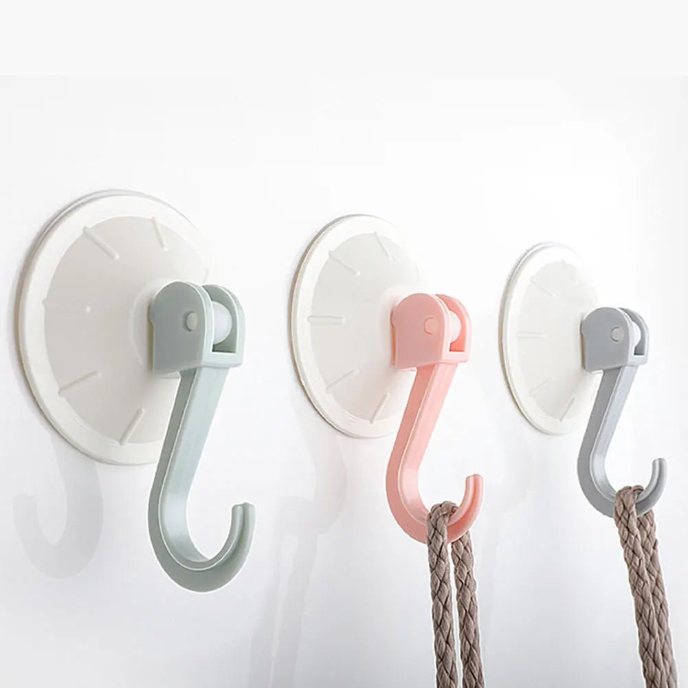 

4pcs/set Bathroom Coat Hanger Multifunction Kitchen Home Easy Install For Shower Reusable Suction Cup Hooks Door Wall Mounted