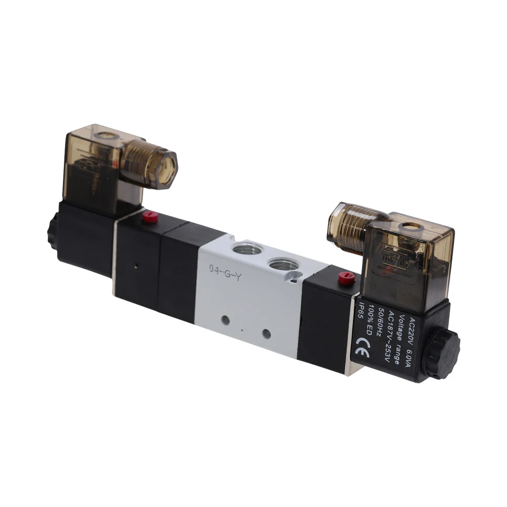 AIRTAC Пневматический электромагнитный клапан 5 Way 3 позиции 1/4 &quot4V230C 08 DC12V DC24V AC110V AC220V