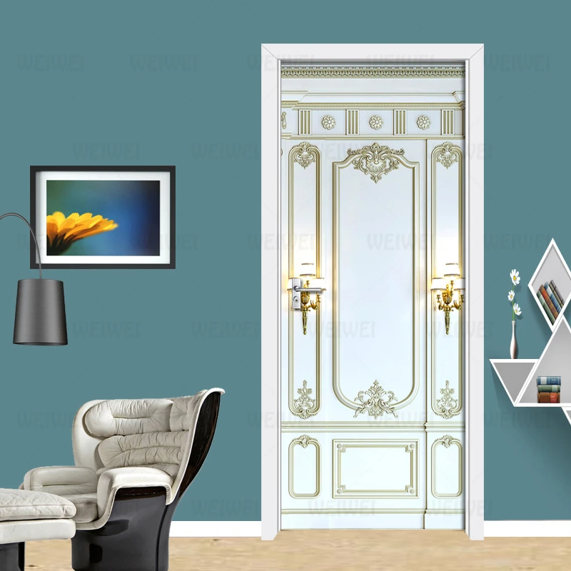 Самоклеящиеся 3D дверные наклейки из ПВХ водонепроницаемые съемные