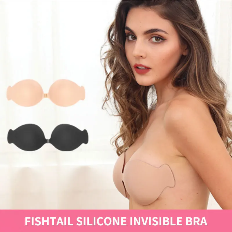 1 шт. силиконовый самоклеящийся бюстгальтер на гелевом пуш-ап без бретелек и