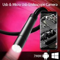7mm android mini endoscope camera 10m professional video usb borescope inspection mirror tools 480p doscope for cars smartphone