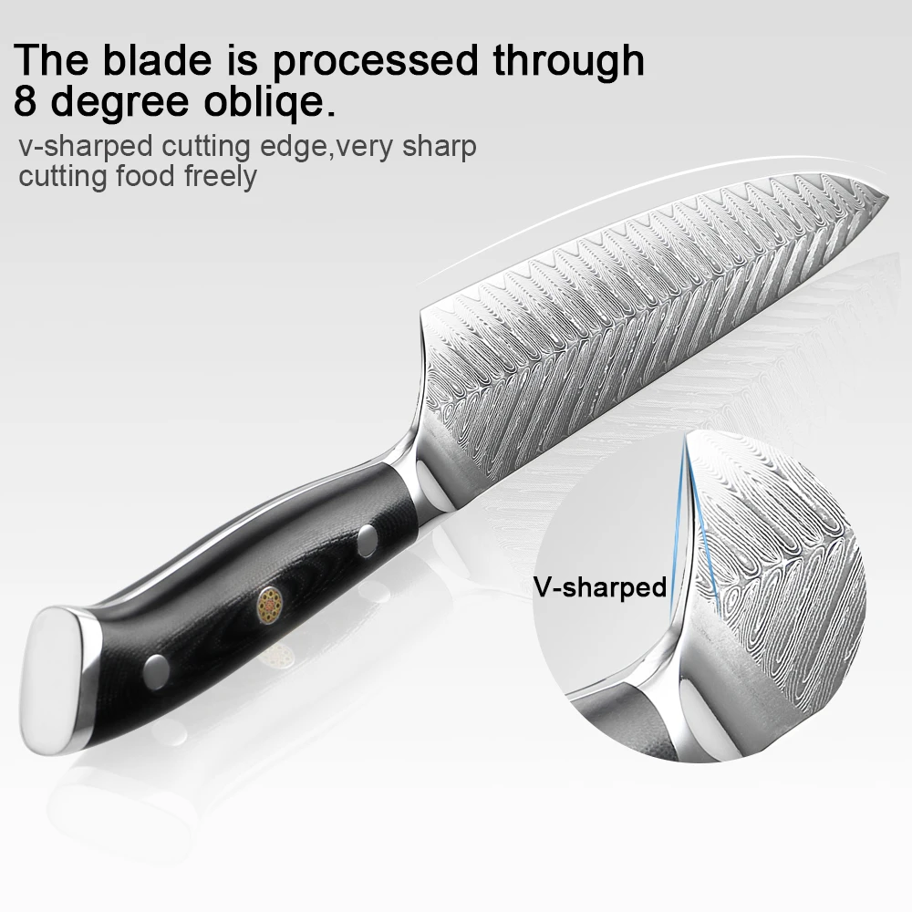 Набор ножей шеф-повара XITUO VG10 дамасский кухонный нож для мяса практичный резец