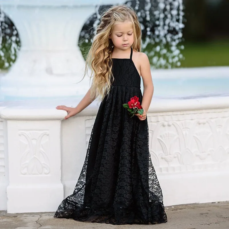 Toddler Kids Girl Lace Dress Party Pageant Dresses Baby Long Sleeve Fashion Flower Gown Children Girls Princess | Детская одежда и