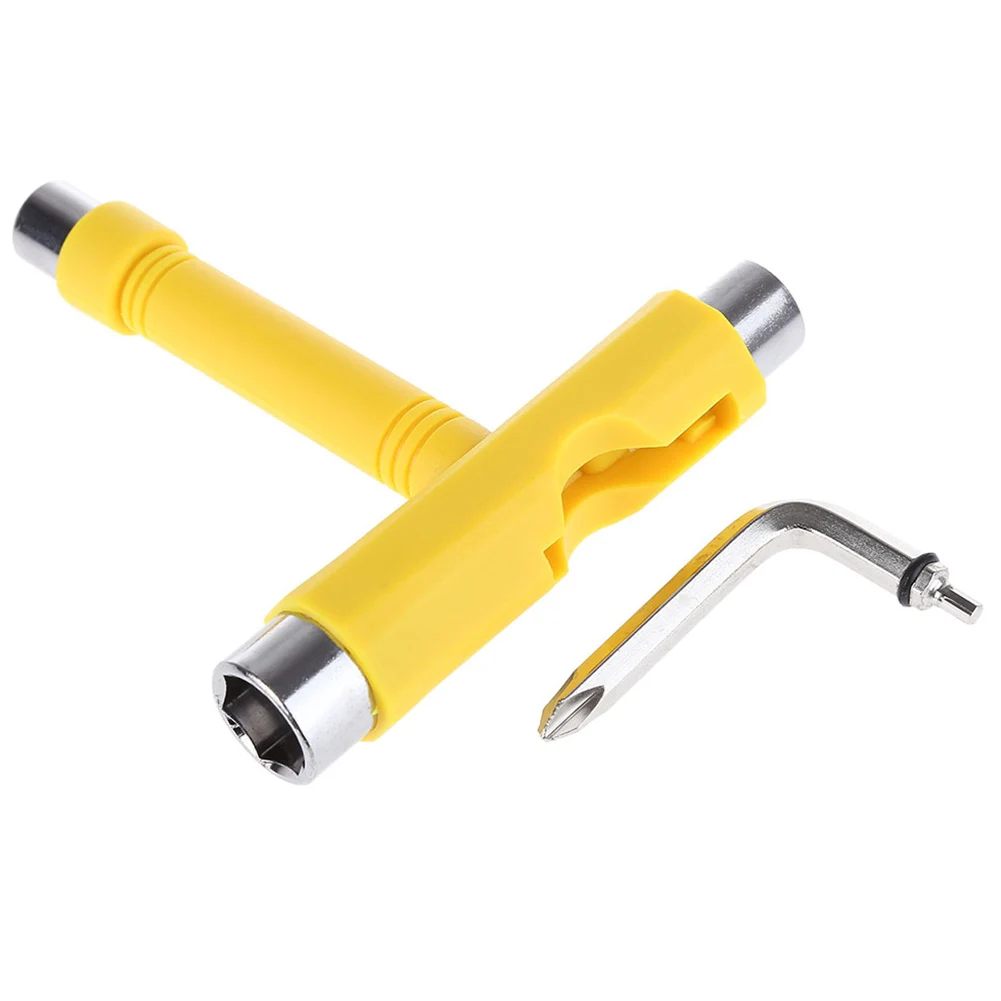 

New Multifunction Skate T-Tool Mini Tool Roller Skate Scooter Skateboard Tools L-Type Phillips Head Spanner Screwdriver Tool