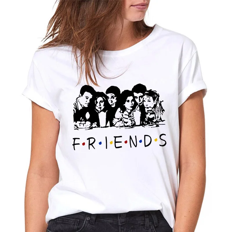

2021 Summer Women T-shirts Letter Friends T-shirt Friends Show Graphic T Shirt Fashion Top Female Short Sleeve T-shirt
