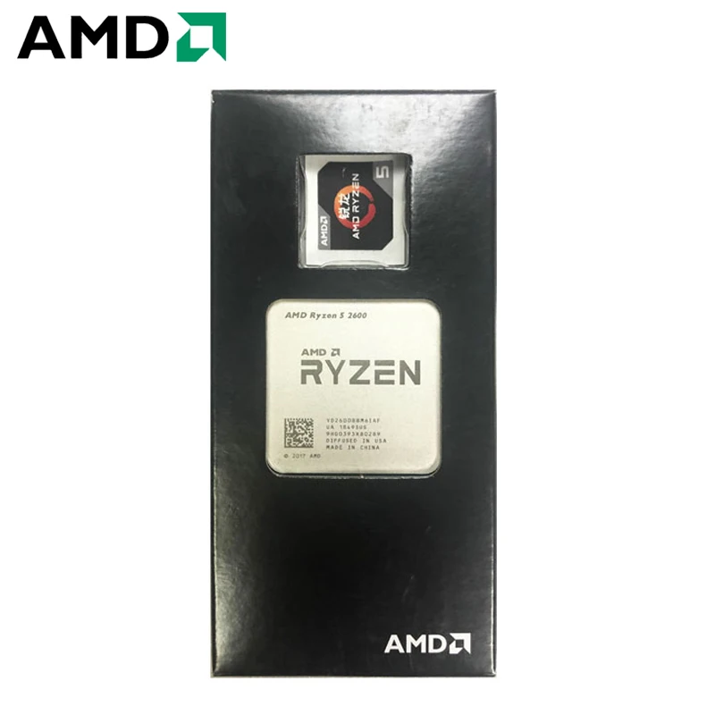 Процессор AMD Ryzen 5 2600 R5 3 4 ГГц шестиядерный процессор МБ 12 потоковый настольный 65 Вт