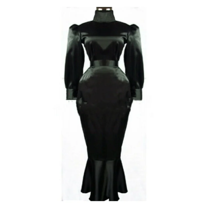 

Hot selling sissy Maid Dress Fetish silk dress role play dress customization
