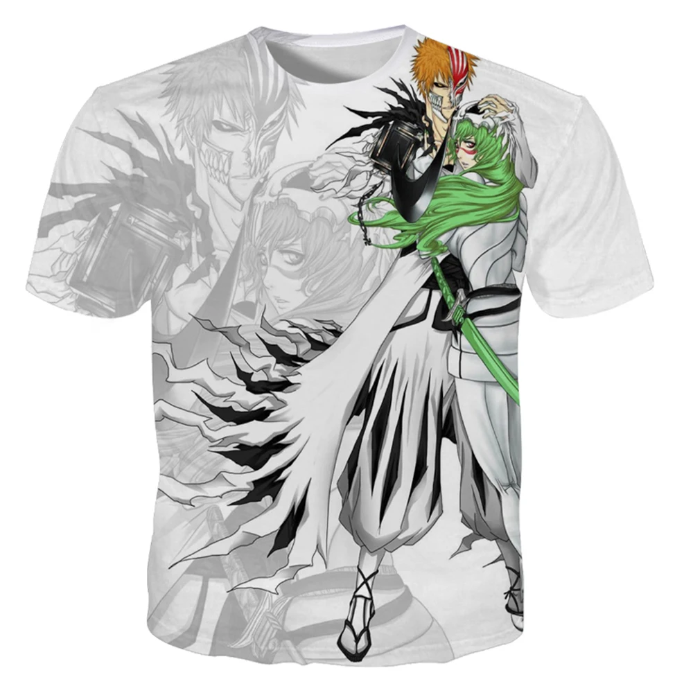 

Bleach Tshirts 3D Print T Shirt Men Anime Tops Cosplay Short Sleeve Cool Gifts Clothes Casual Short Sleeve Summer Tees