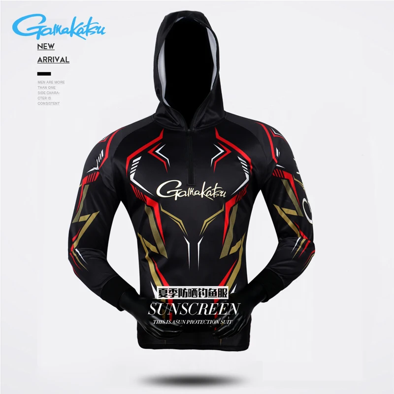 Летняя новая Солнцезащитная рыболовная рубашка Gamakatsu с защитой от УФ-лучей