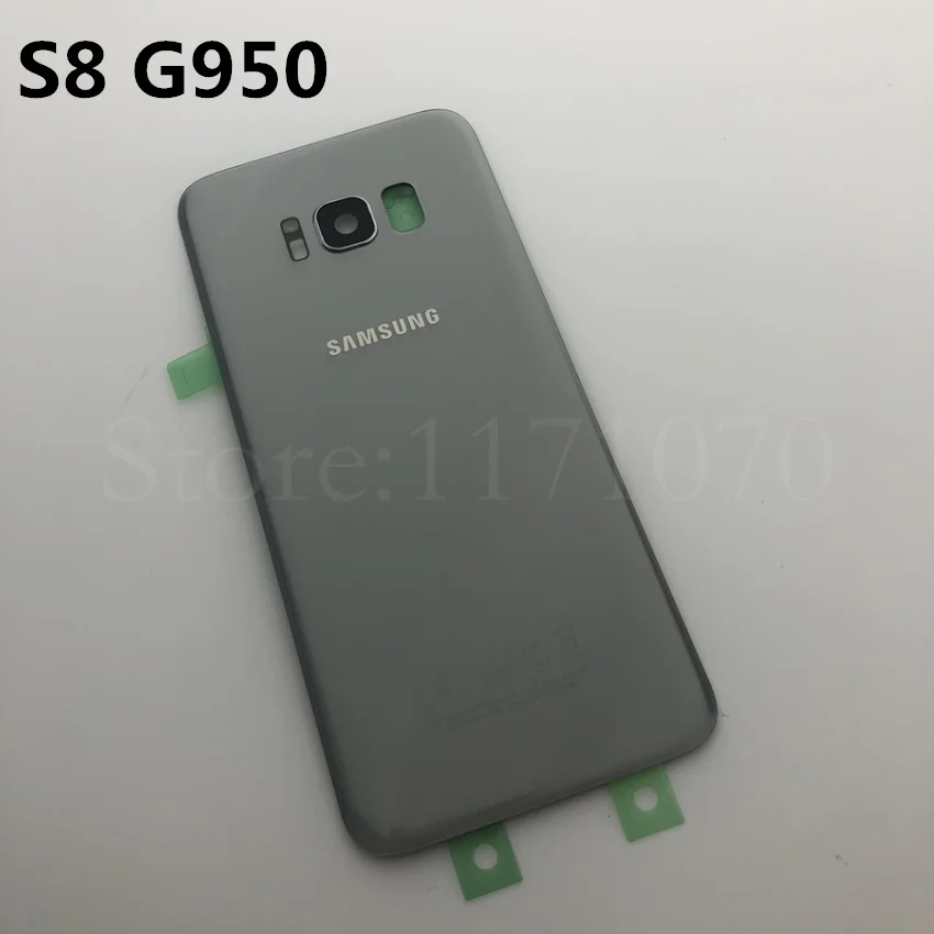 S8 silver S8+ крышка батареи для samsung Galaxy S8 plus G955 G955F SM-G955F G955FD S8 G950 G950F задняя крышка корпуса+ Замена объектива камеры - Цвет: S8 silver
