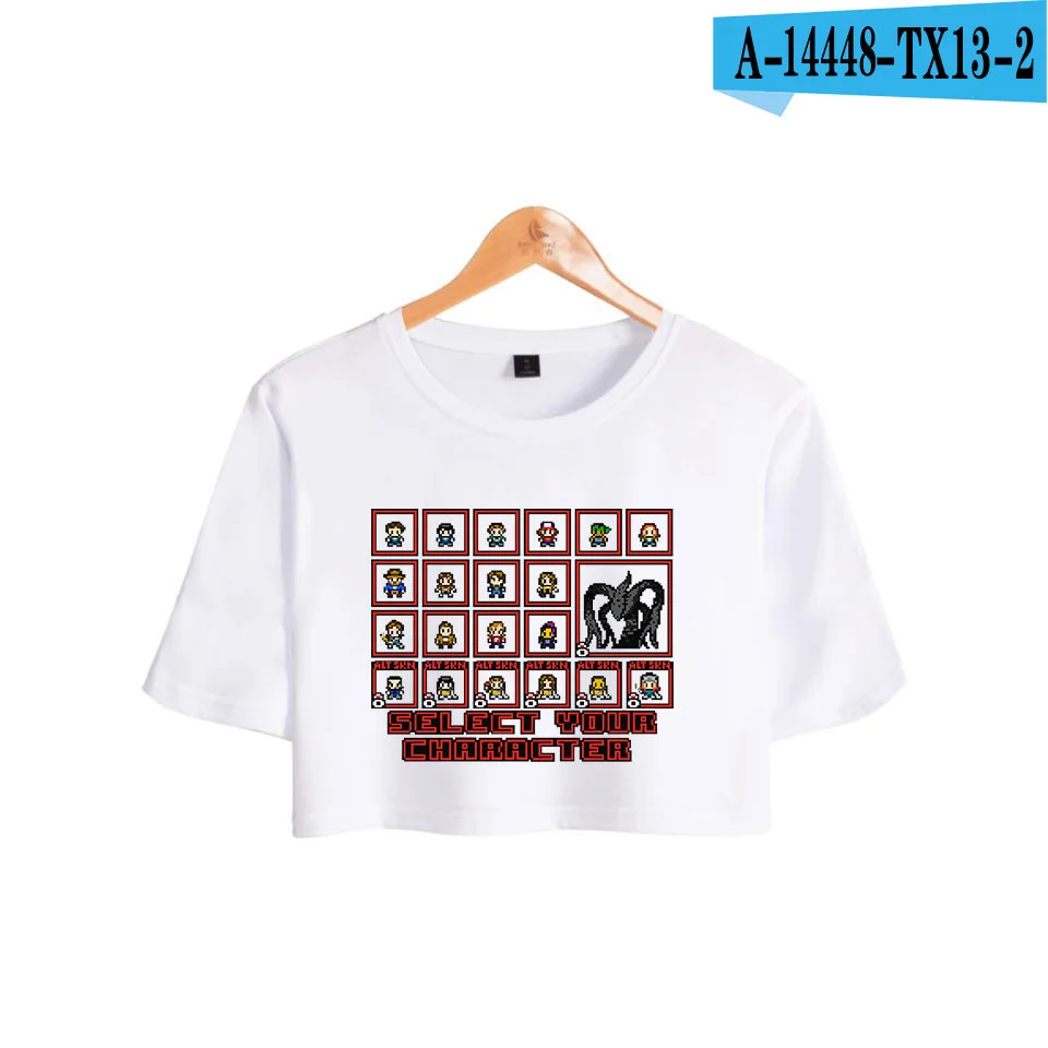 white Футболка для девочек, футболки с пупками, короткие футболки Harajuku, сексуальные модные летние топы с открытым животом, футболки для женщин - Цвет: white