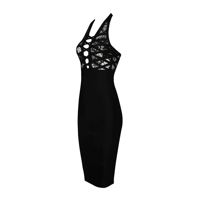 2021 Новое Женское платье с глубоким v образным вырезом черное кружевное лямкой на