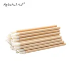 100 шт одноразовая кисточка для макияжа губ без ворса аппликатор блеск для губ палочка с бамбуковой ручкой для наращивания ресниц инструменты для макияжа