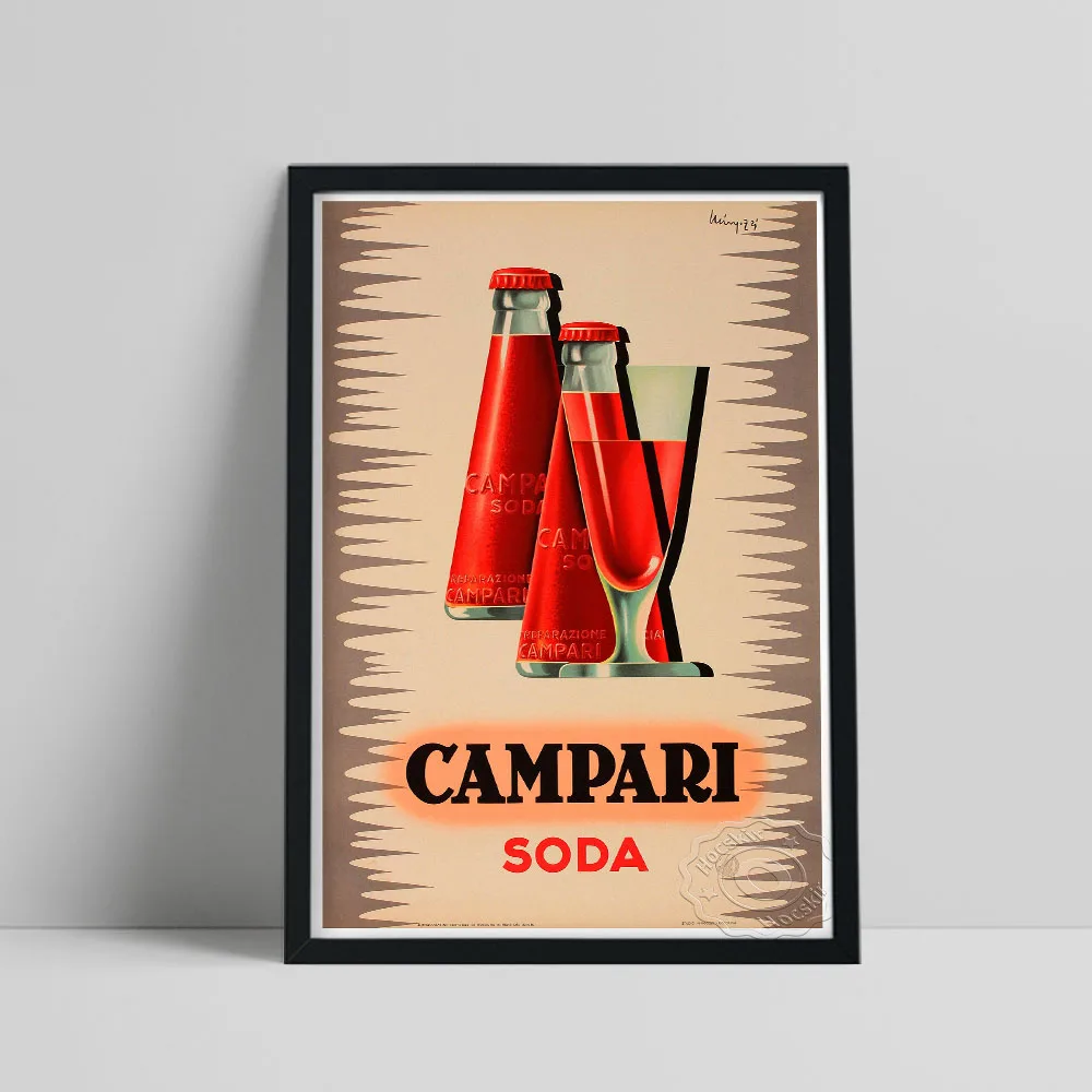 

Soda Advertisements Italy Printing Poster, Nordic Vintage Campari Soda Art Prints, Abstractionism Drinks Wall Picture Home Decor