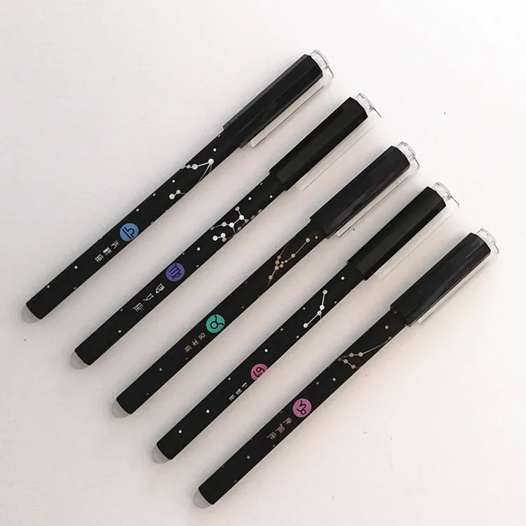 12 шт./лот стираемые синие Черные чернила гелевая ручка для школы офиса поставка