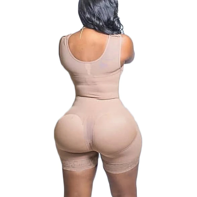 Sleeveless Short Shapewear Women Open Bust Bodysuit Waist Trainer Slimming Belt Machine Lingerie Bodysuit