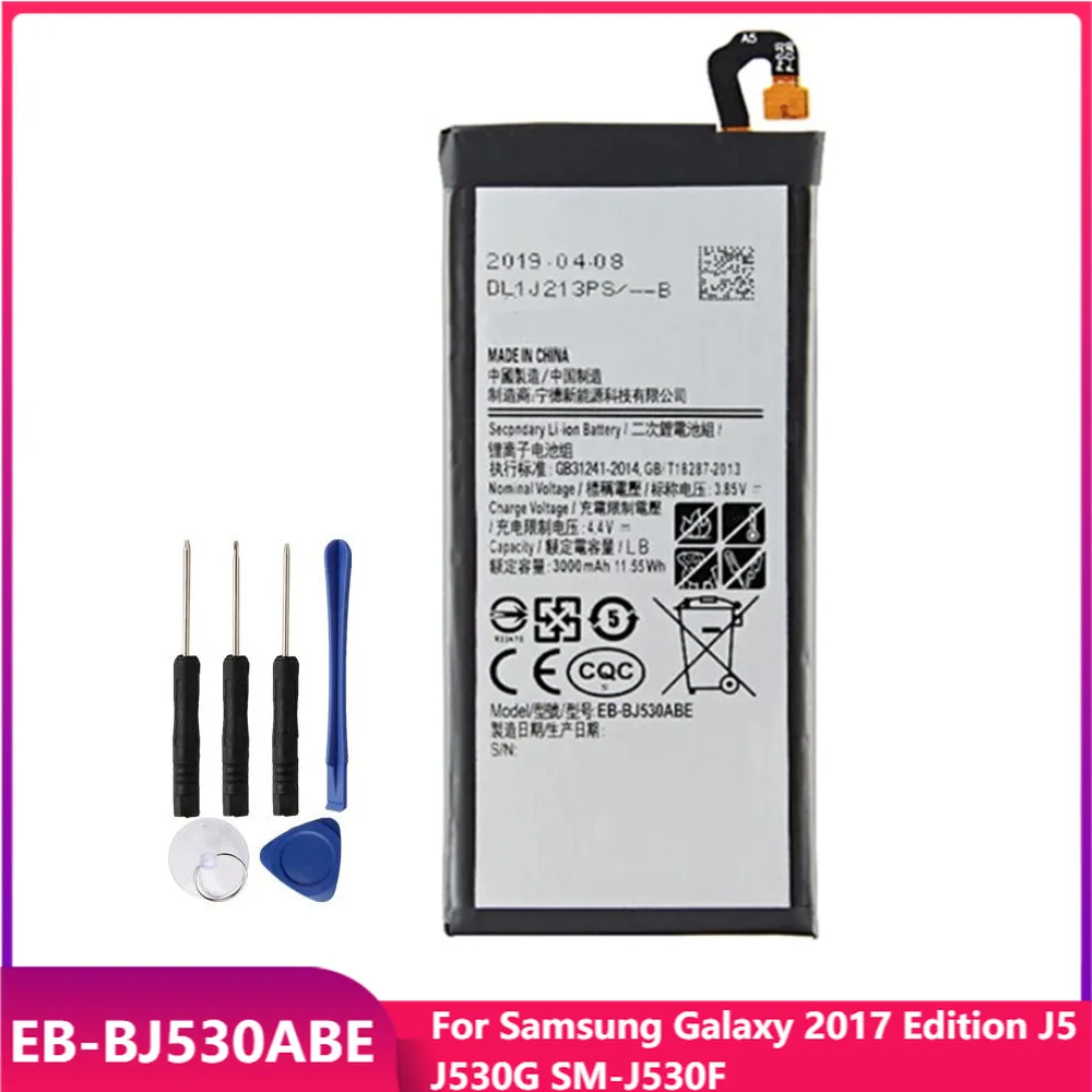 

Original Phone Battery EB-BJ530ABE For Samsung Galaxy 2017 Edition J5 J530G SM-J530F J530F Replacement Batteries 3000mAh