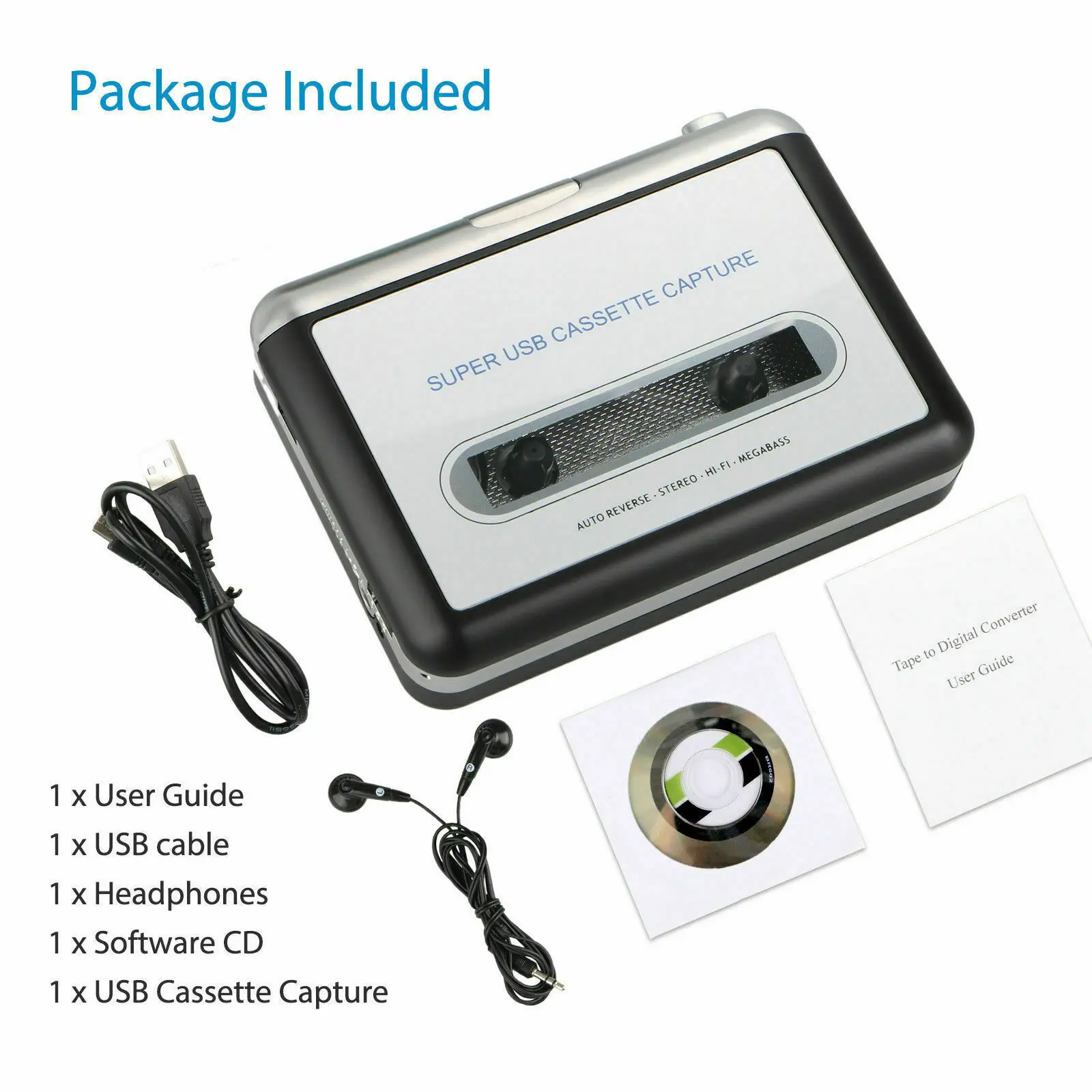 

Digital Audio Music Player For Pc Usb Cassette Converts Tape To Mp3 Cd File Converter Capture Rechargable Cassette Recorders