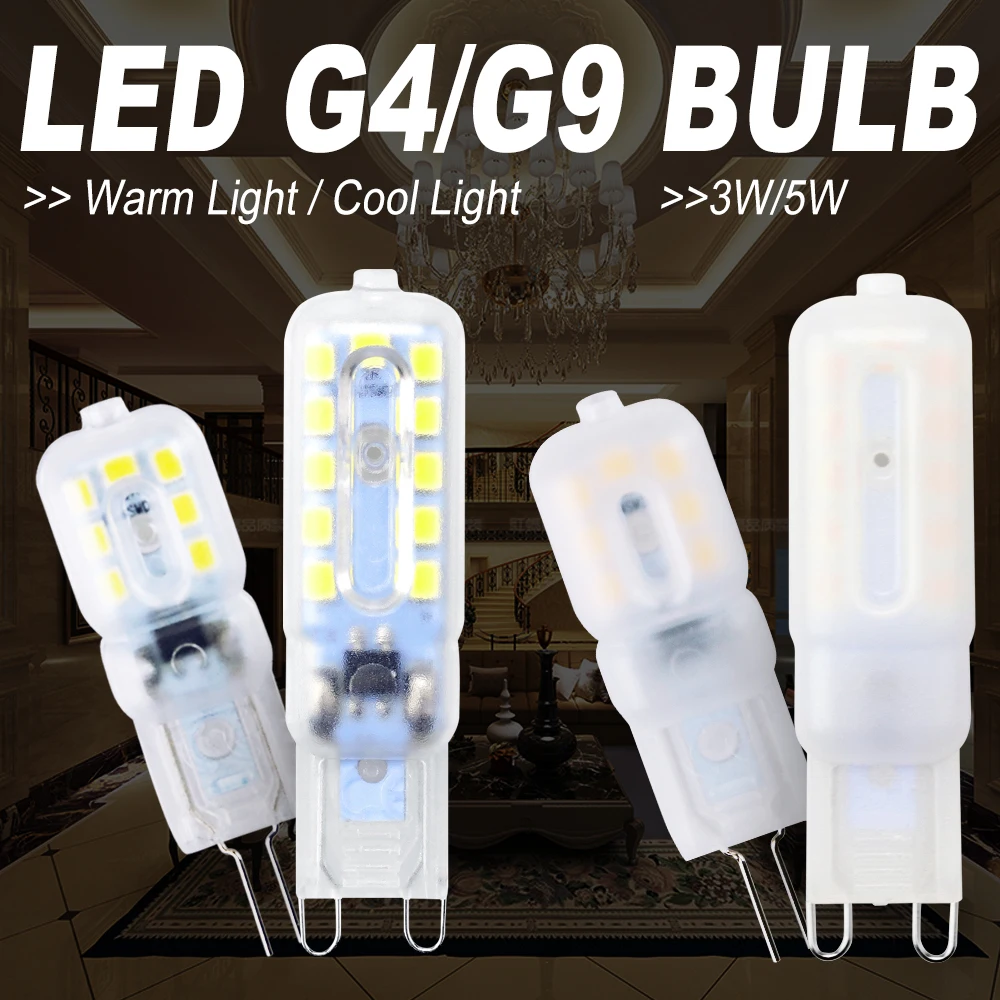 

G4 220V G9 LED Lamp Mini LED Bulb g9 Corn Bulb 240V Chandelier Candle LED Light High Quality Lighting Replace Halogen Lamp 2835