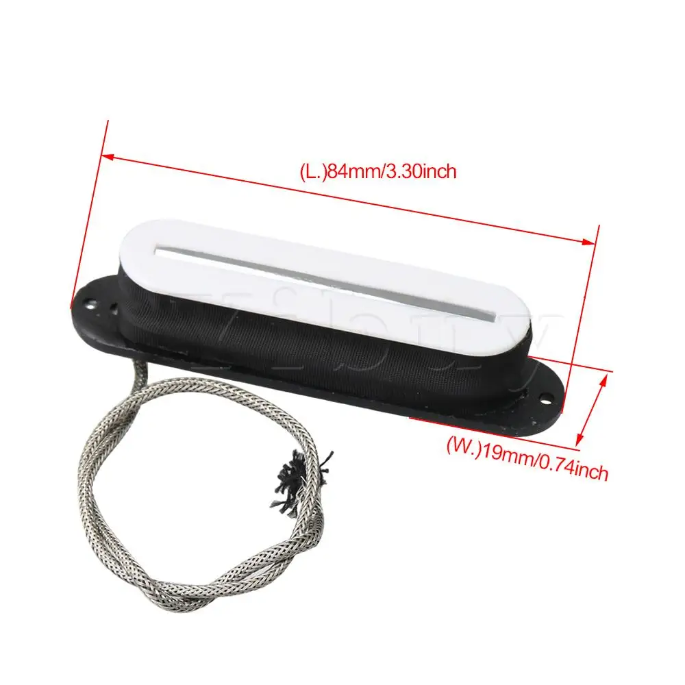 

Yibuy 20pcs Guitar Rail Single Coil Pickup String Instrument Accessories White