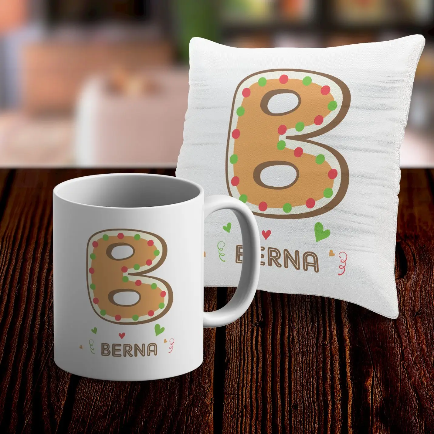 

Personalized Mug and Pillow Case Set-B