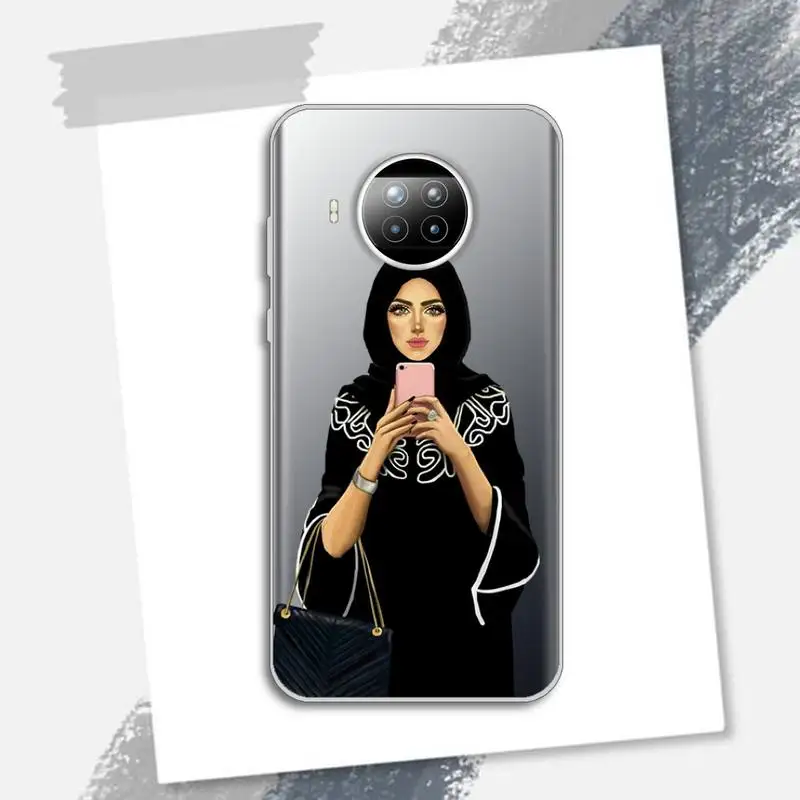 

Muslim Islamic Arabic Gril Phone Case Transparent for Xiaomi Redmi note 10 t 8 9 pro lite 11