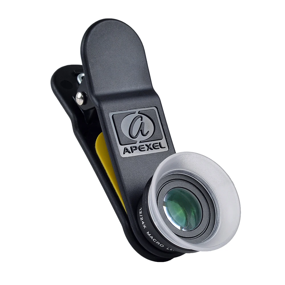 Профессиональный широкоугольный объектив APEXEL 4K 0.6X HD и 12 24X макрообъектив для iPhone 8