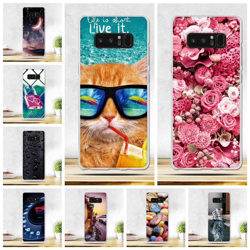 Роскошный мягкий силиконовый чехол для телефона Samsung Galaxy Note 8 N950F тонкий из ТПУ с 3D