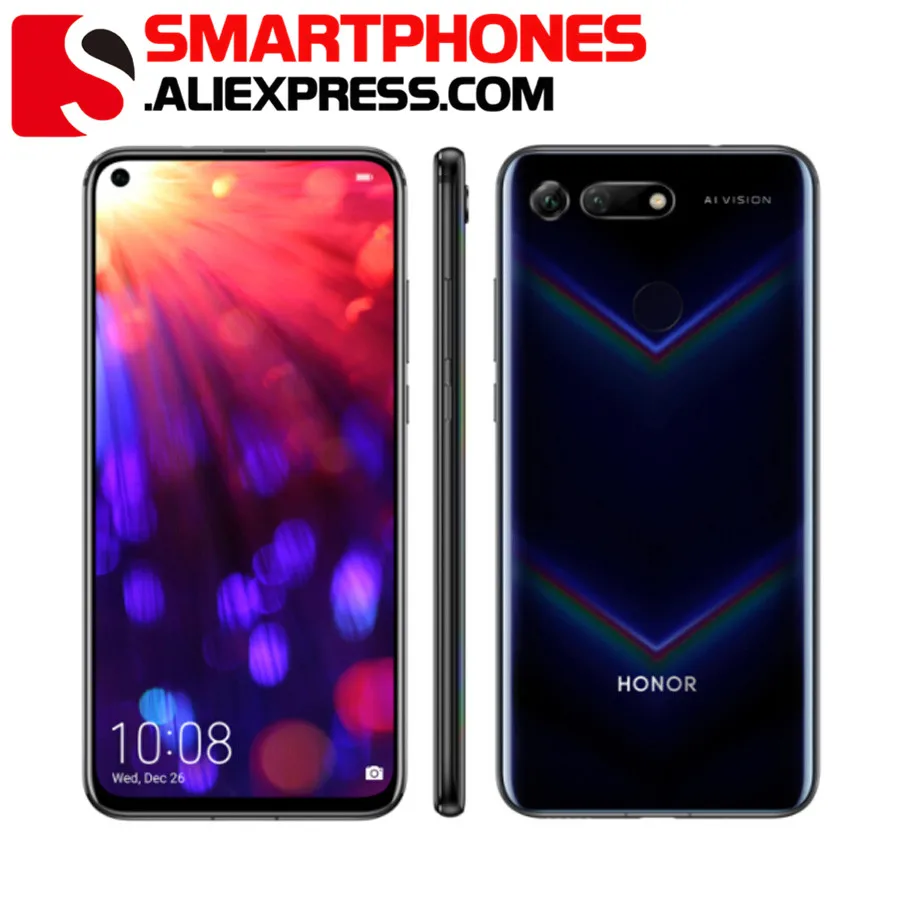Смартфон honor V20 LTE телефон с глобальной прошивкой 6 ГБ ОЗУ 128 Гб ПЗУ экран 4 дюйма