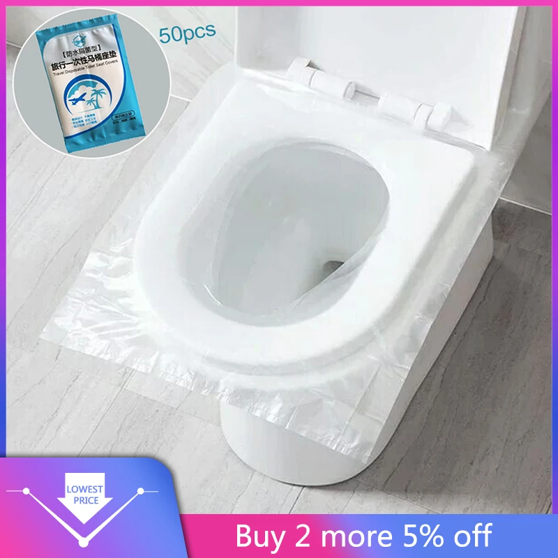 Портативное одноразовое сиденье для унитаза 50 шт./упак. водонепроницаемое
