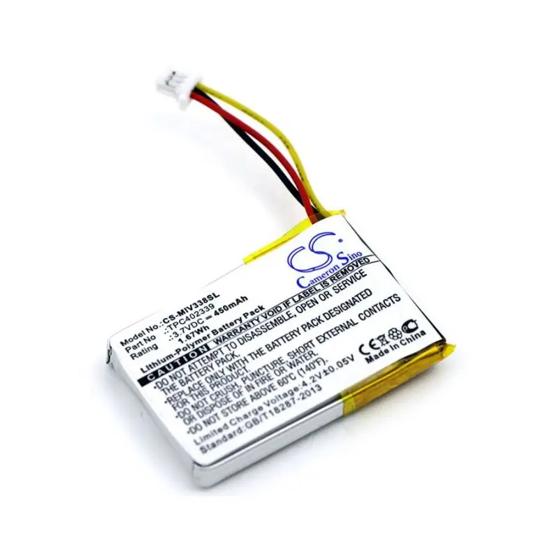 Аккумулятор CameronSino CS-MIV338SL для видеорегистратора MIO Mivue 338 358 368 388 (TPC402339) 450mah |