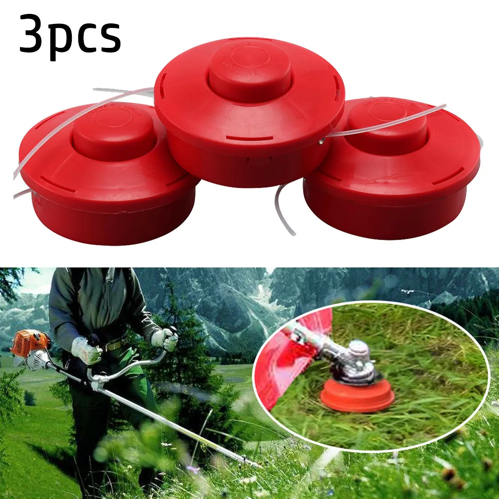 

3Pcs 115mm M10 Thread Mowing Head Cutting Head Brush Cutter Trimmer Automatic Tip Reel / Thread Spool For Fuxtec Brushcutter