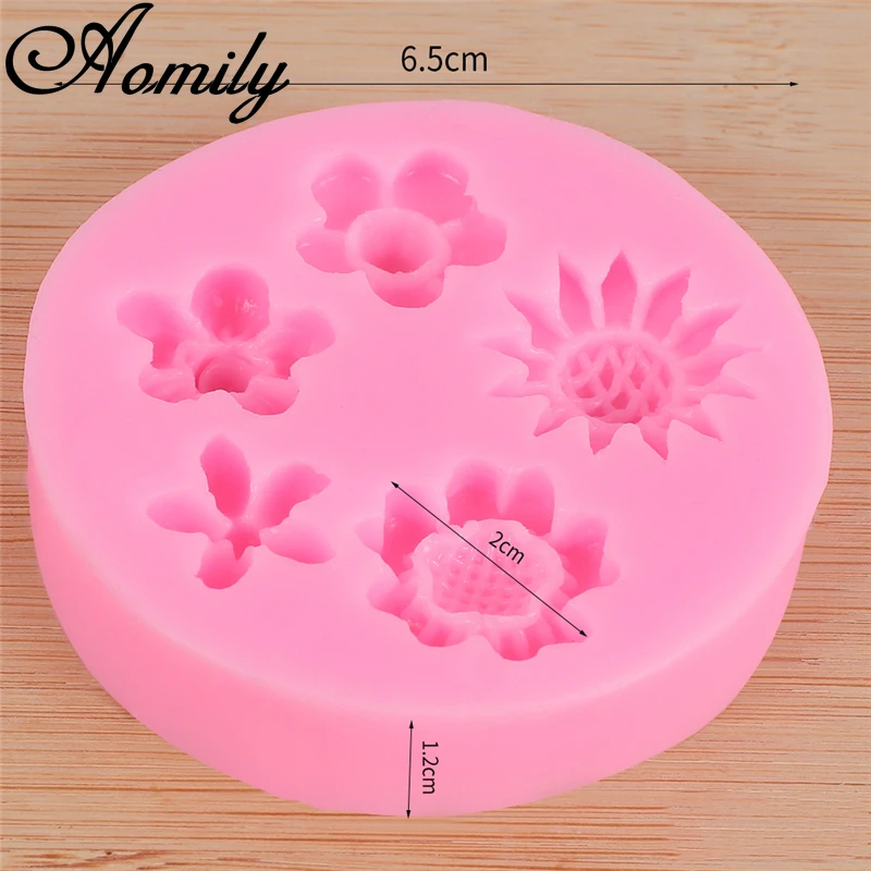 Aomily цветочная форма для торта шоколада силиконовая кухни Аксессуары выпечки |
