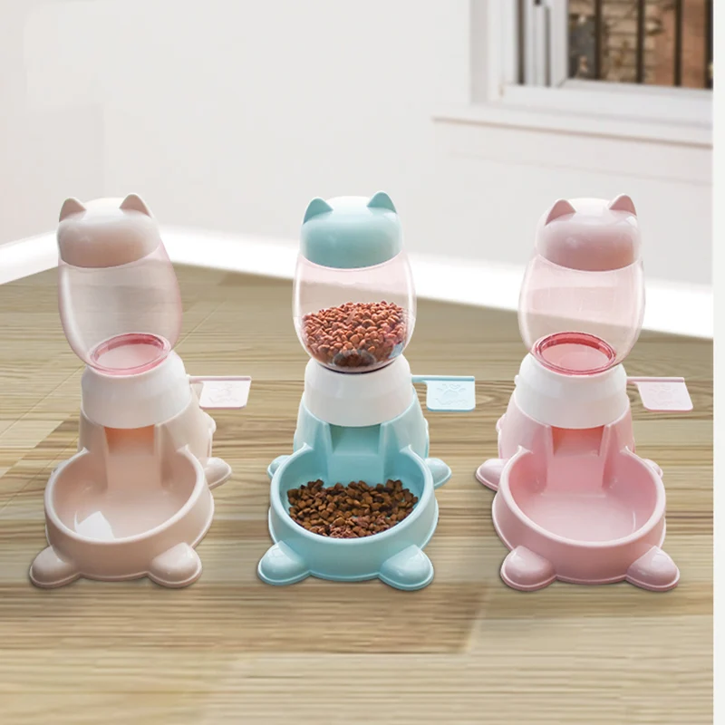 

Pet Cat Feeder Basin Plastic Dogs Feeding Bowls Puppy Container Food Pets Dispenser Water Feed Tool Mascotas Dog Plate DD60WS