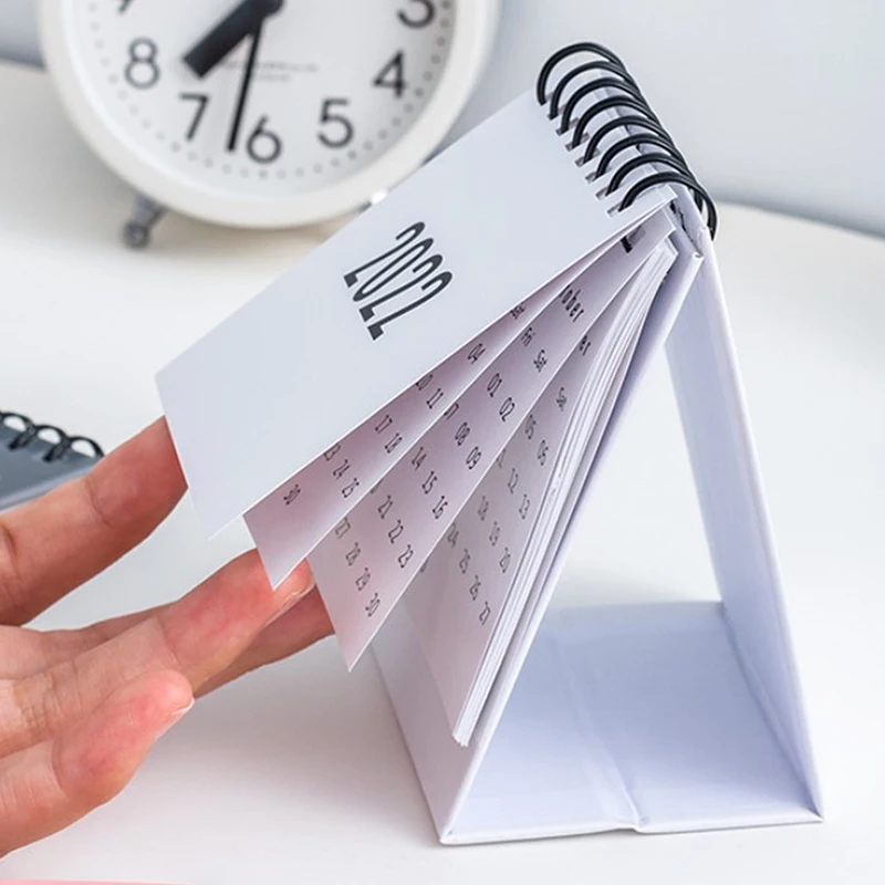 2021 2022 простой черный белый серый синий серия Настольный календарь двойной