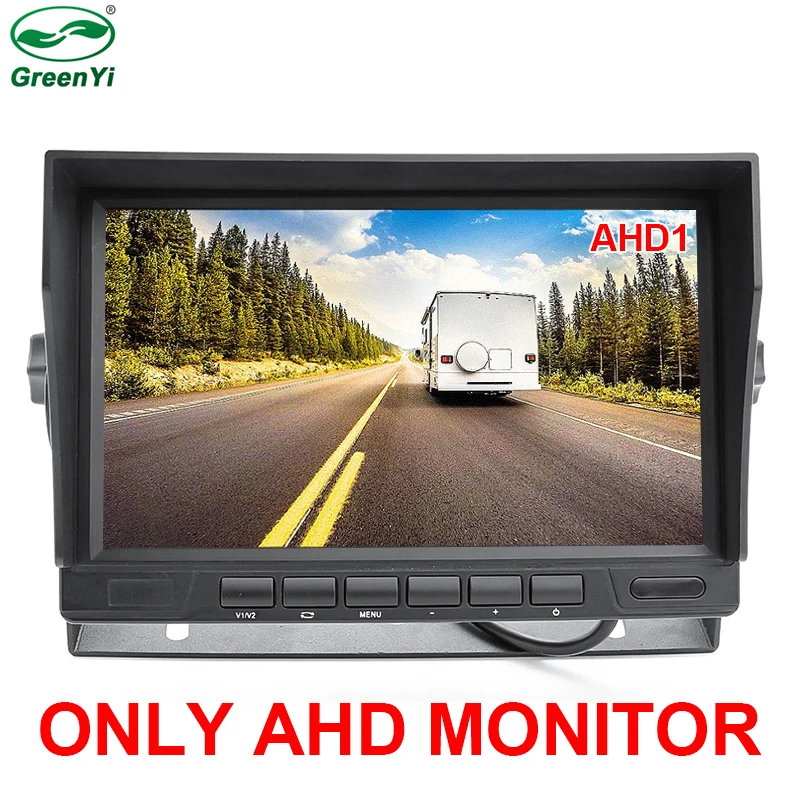AHD Monitor HD 7 дюймов 1024*600 ips экран 2CH грузовик автобус автомобиль AHD монитор с IP69 Starlight ночное видение обратный резервный видео камера AHD - Цвет: AHD Monitor