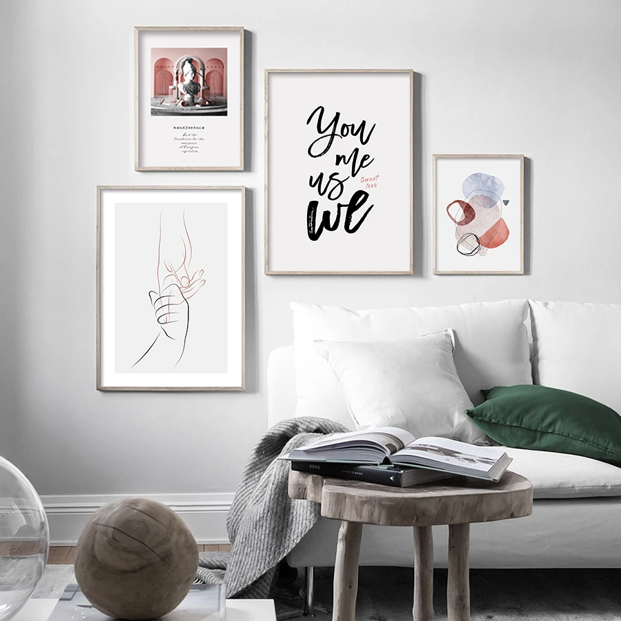 Абстрактная картина для влюбленных пар нордическое искусство минималистичный