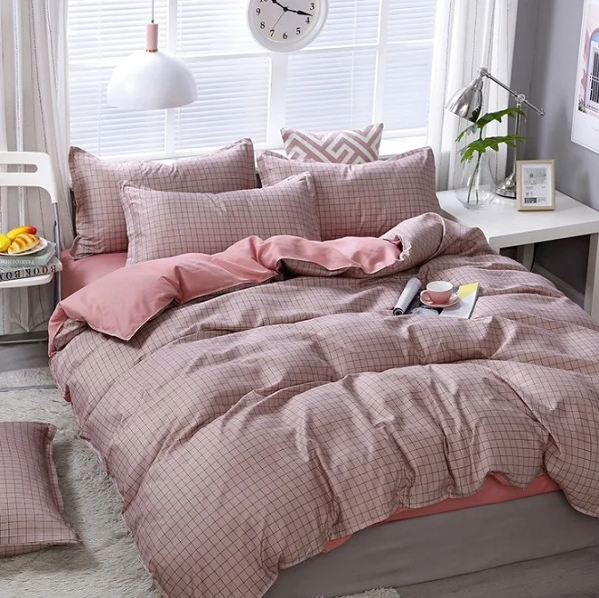 Однотонный Комплект постельного белья с принтом домашний комплект высокого