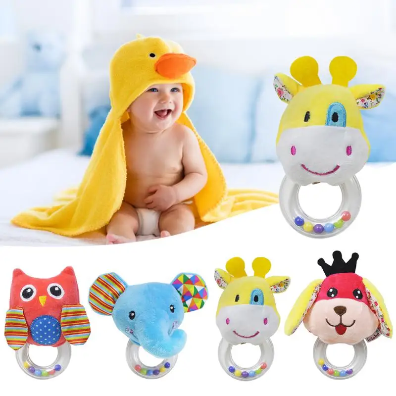 

Hot Sale Baby Rattle Cartoon Animal Plush Toy Soft And Delicate 0-3 Years Old Puzzle Baby Rattle Toy Education Learning Toy Gift