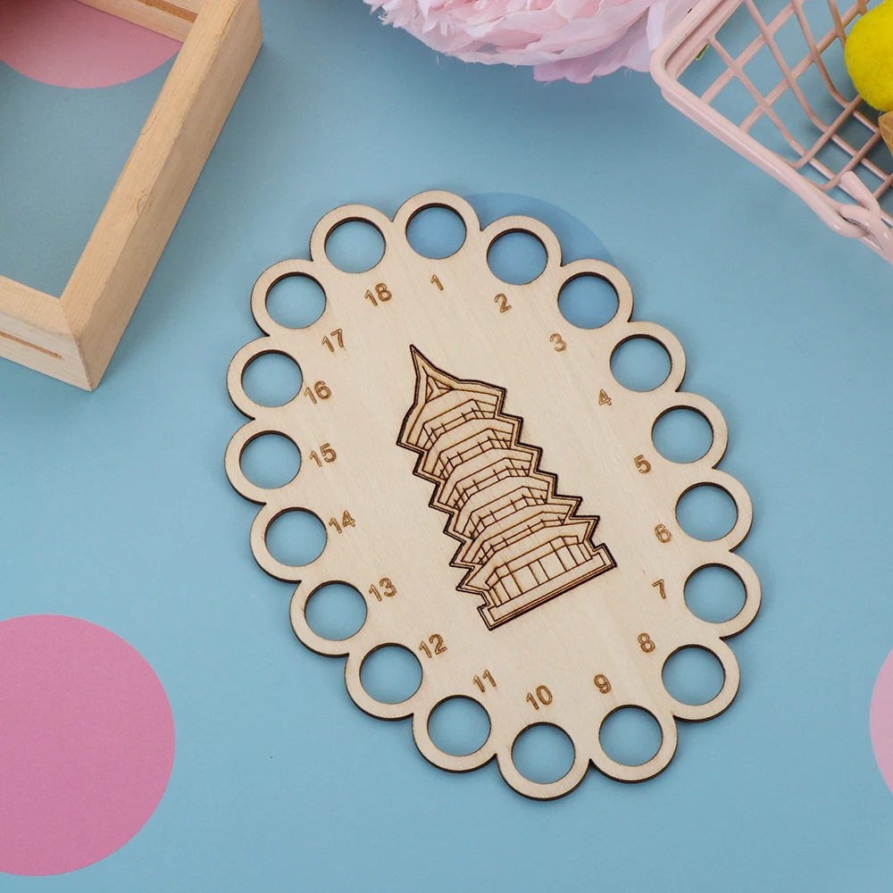 

18 Positions Floss Card Embroidery Floss Wood Organizer Cross Stitch Thread Holder Storage Tools Handmade Household Crafts